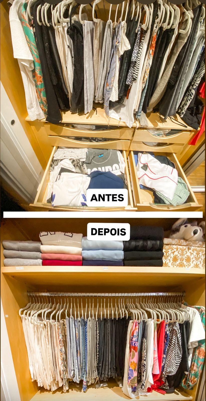 Antes e depois closet 1