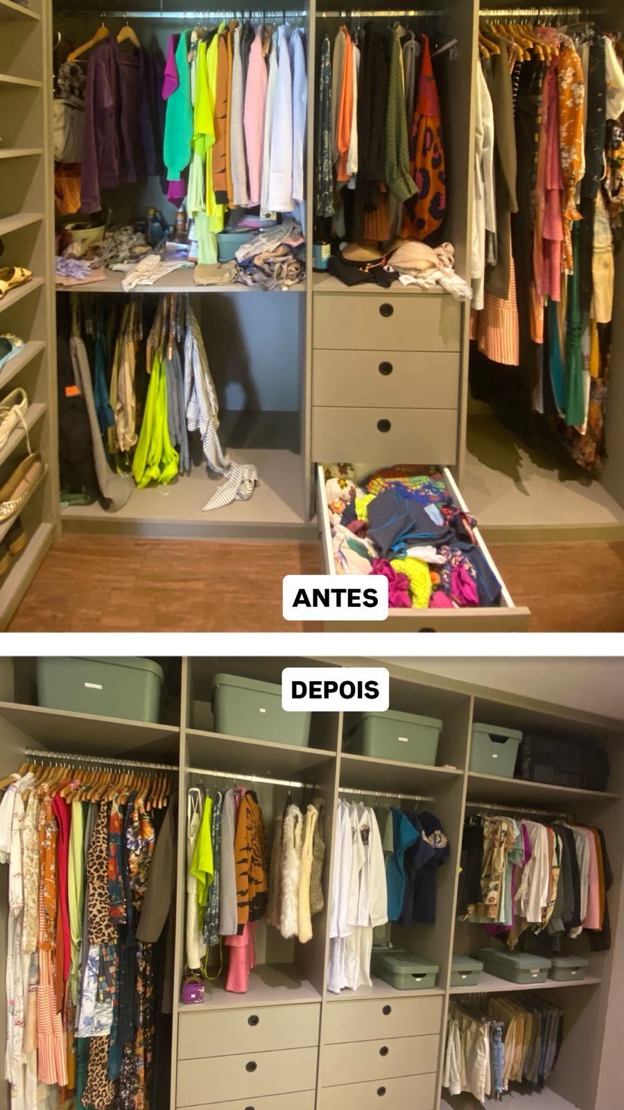 Antes e depois closet 2