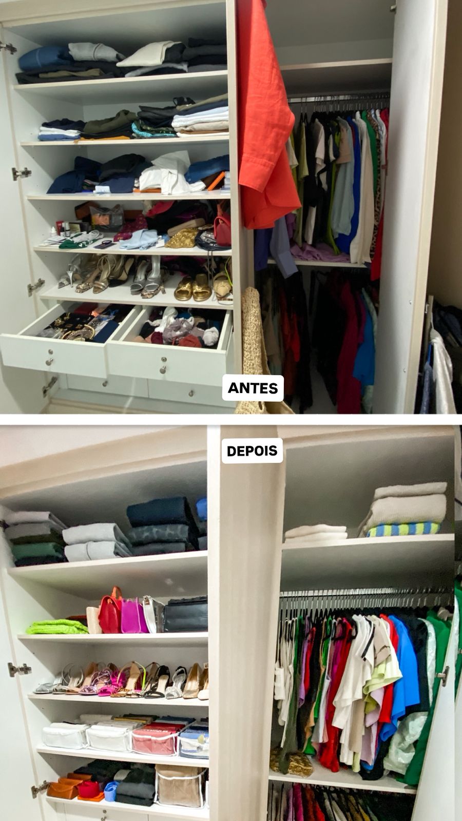 Antes e depois closet 3